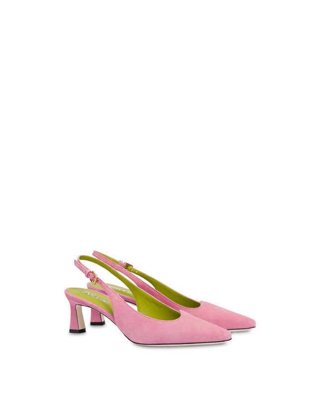 Pollini Slingback In Camoscio Wave Peonia Italy