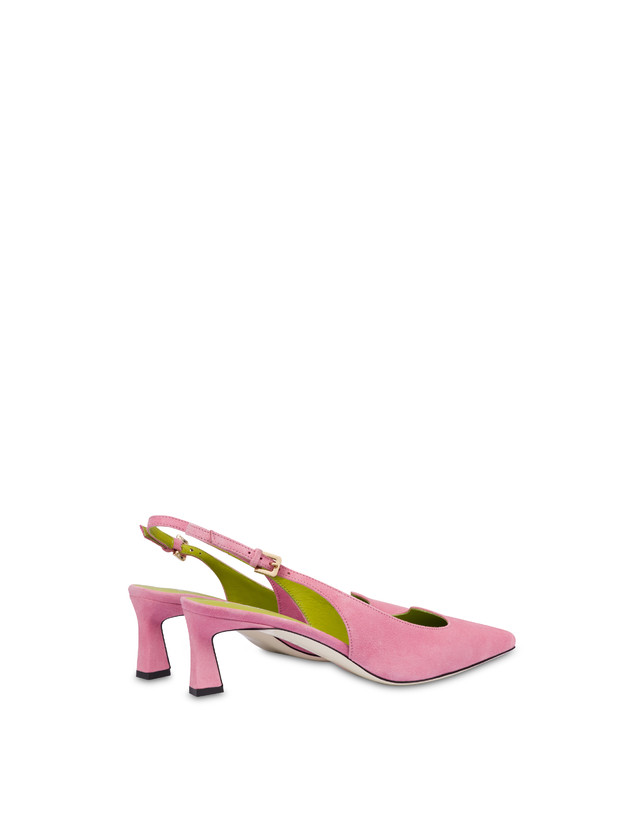 Pollini Slingback In Camoscio Wave Peonia Italy