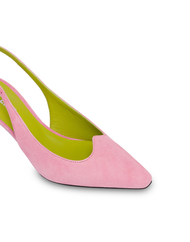 Pollini Slingback In Camoscio Wave Peonia Italy