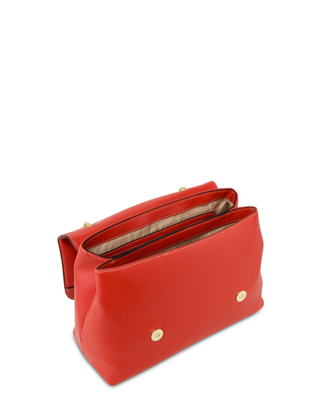 Pollini Borsa Top Handle Con Intreccio Agadir Arancio Consegna Veloce