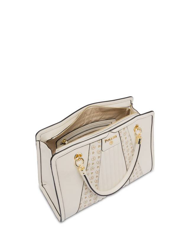 Pollini Borsa Doppio Manico Shell Avorio/avorio Convenienza