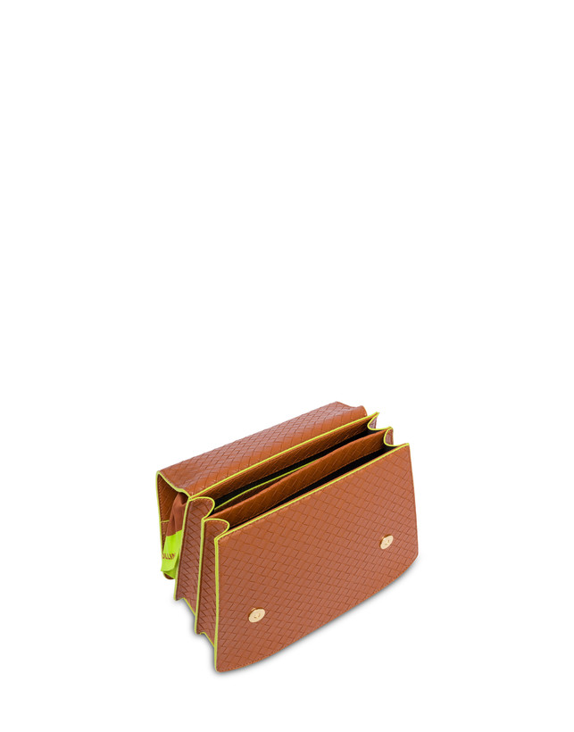 Pollini Borsa A Mano Con Foulard Color Explosion Cuoio/cuoio Economico