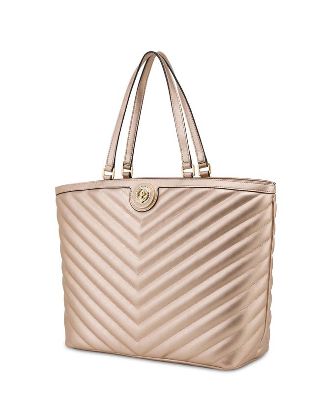 Pollini Tote Bag Matelassé Sunbeam Rose Gold Outlet