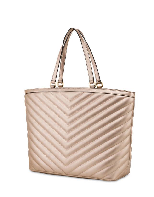 Pollini Tote Bag Matelassé Sunbeam Rose Gold Outlet