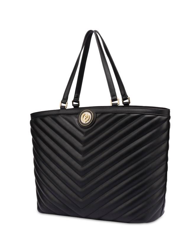 Pollini Tote Bag Matelassé Sunbeam Nero In Vendita