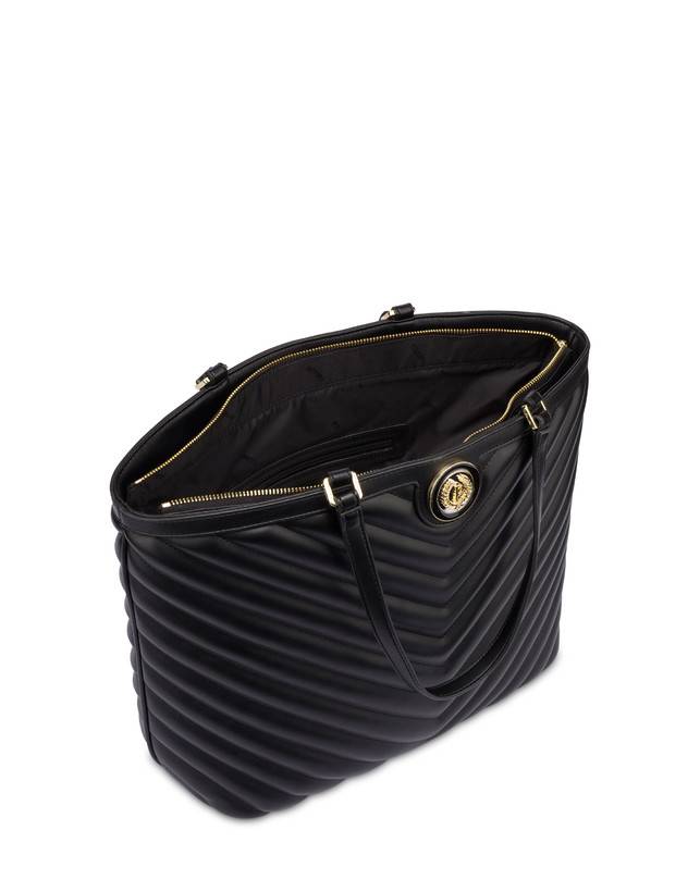 Pollini Tote Bag Matelassé Sunbeam Nero In Vendita