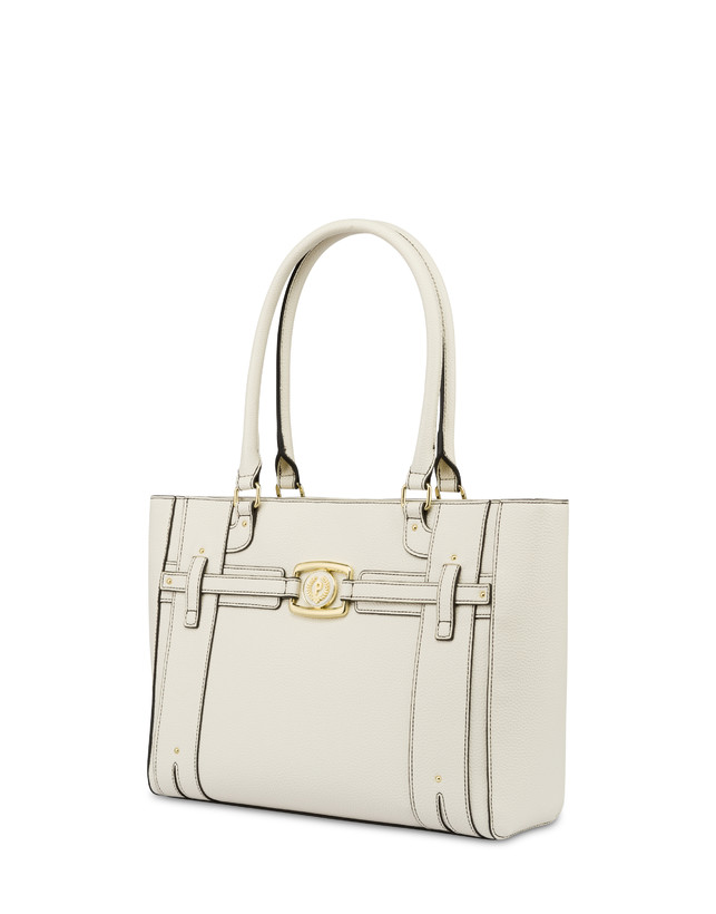 Pollini Tote Bag Incontri Avorio Saldi Di Fabbrica