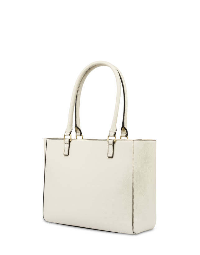 Pollini Tote Bag Incontri Avorio Saldi Di Fabbrica