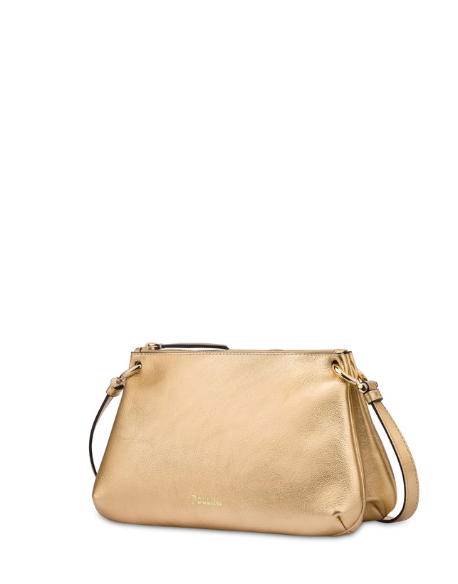 Pollini Borsa A Tracolla In Vitello Laminato Double Marlene I Più Venduti
