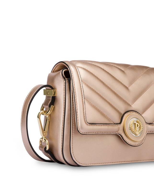 Pollini Borsa A Tracolla Matelassé Sunbeam Rose Gold Vendite Flash