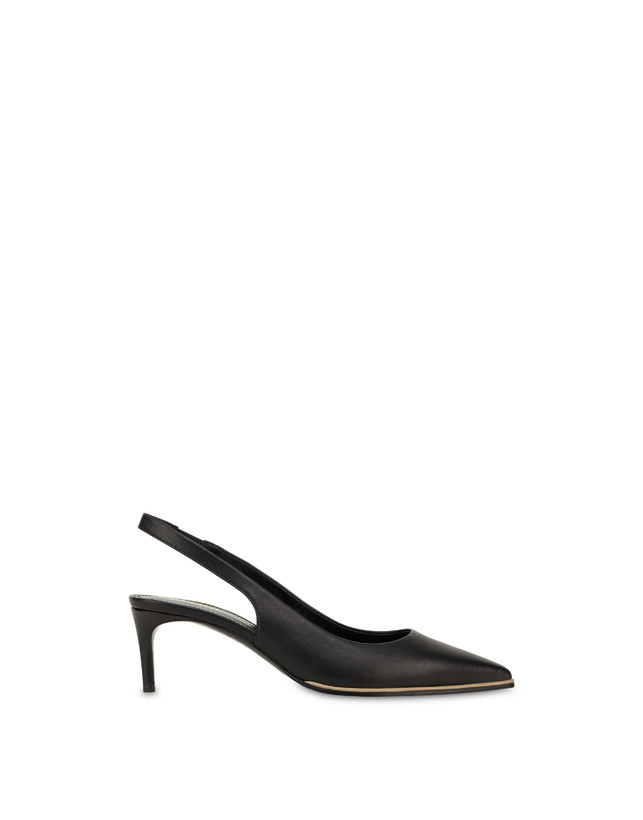 Pollini Slingback In Nappa Attitude Nero Promozione