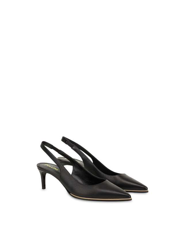 Pollini Slingback In Nappa Attitude Nero Promozione