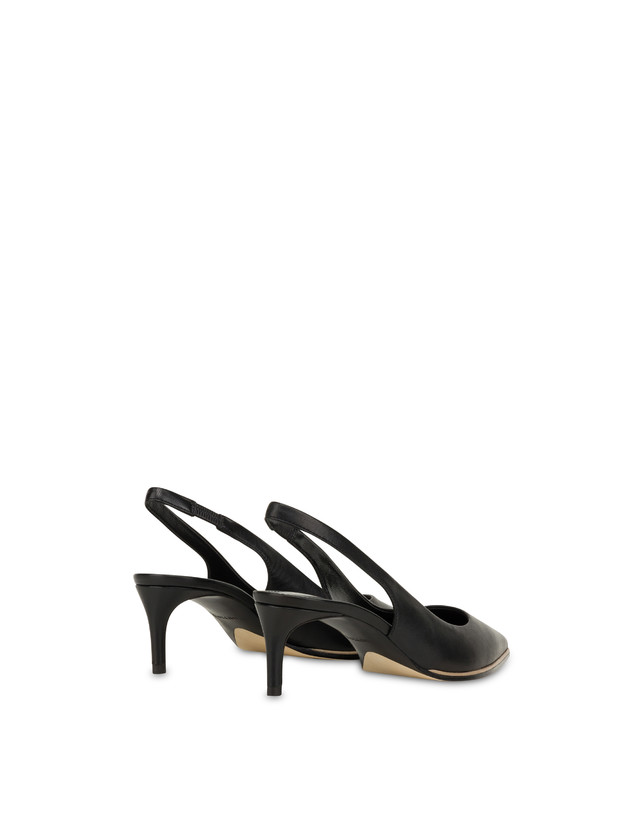 Pollini Slingback In Nappa Attitude Nero Promozione
