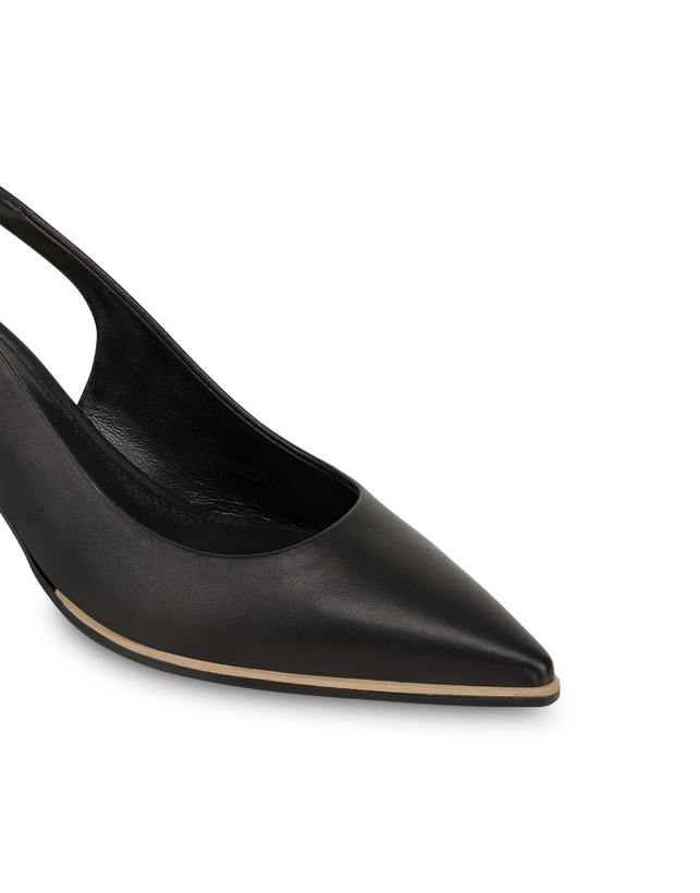 Pollini Slingback In Nappa Attitude Nero Promozione