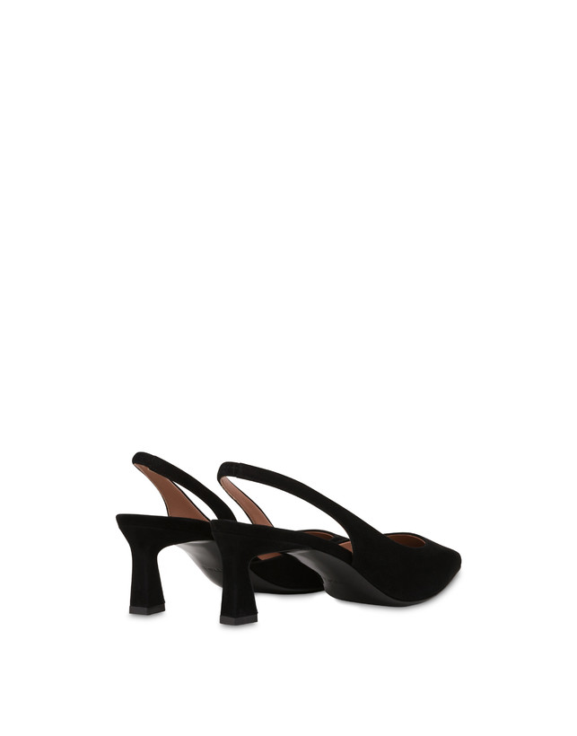Pollini Slingback In Camoscio Sissi Nero Pezzi Unici