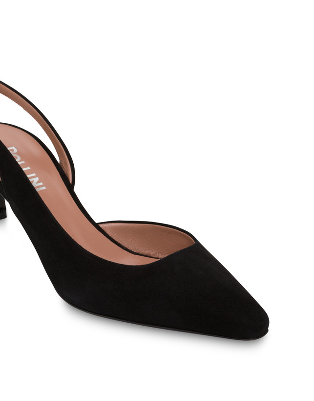 Pollini Slingback In Camoscio Sissi Nero Pezzi Unici