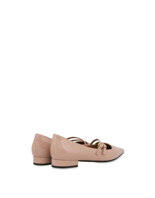 Pollini Ballerine In Vernice Bi-buckle Antico Acquista Ora