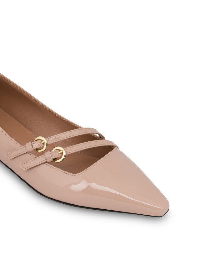 Pollini Ballerine In Vernice Bi-buckle Antico Acquista Ora