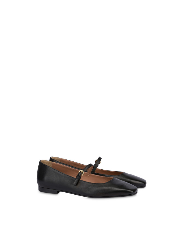 Pollini Ballerine In Nappa Nina Nero Promozione Limitata