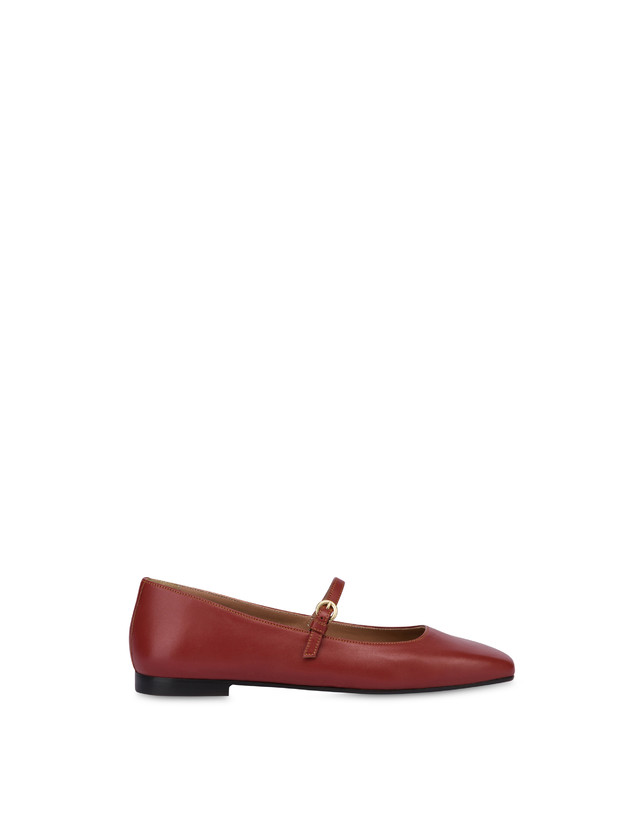 Pollini Ballerine In Nappa Nina Terracotta Shopping Online