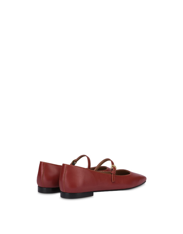 Pollini Ballerine In Nappa Nina Terracotta Shopping Online