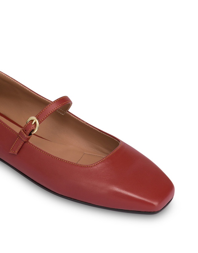 Pollini Ballerine In Nappa Nina Terracotta Shopping Online