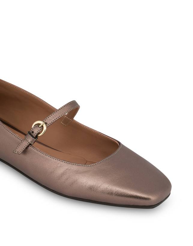 Pollini Ballerine In Nappa Laminata Nina Legno Affare Del Giorno