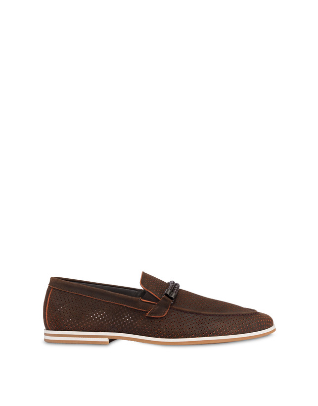 Pollini Mocassini In Scamosciato Traforato B-light T.moro Convenienza