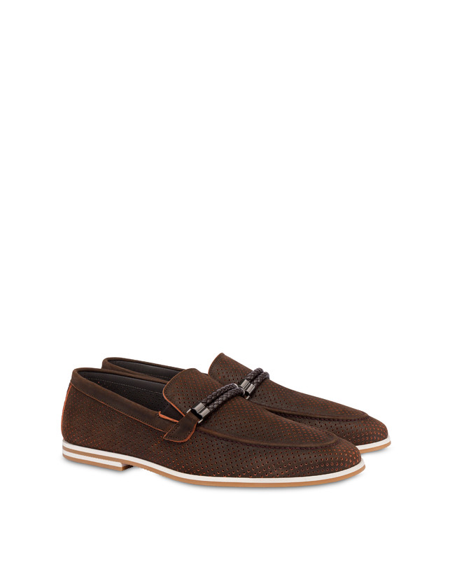 Pollini Mocassini In Scamosciato Traforato B-light T.moro Convenienza