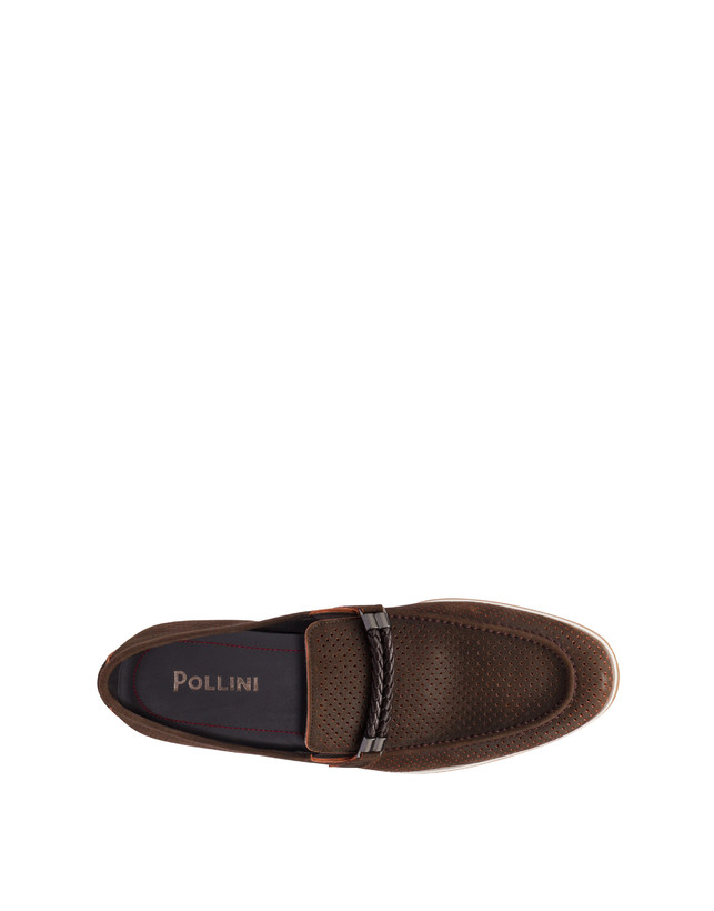 Pollini Mocassini In Scamosciato Traforato B-light T.moro Convenienza