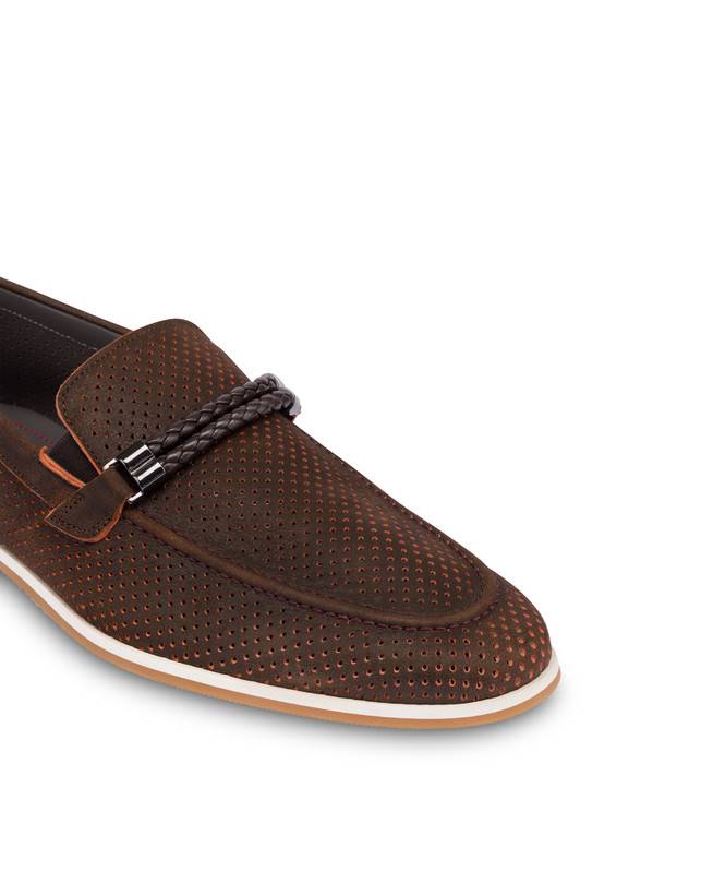 Pollini Mocassini In Scamosciato Traforato B-light T.moro Convenienza