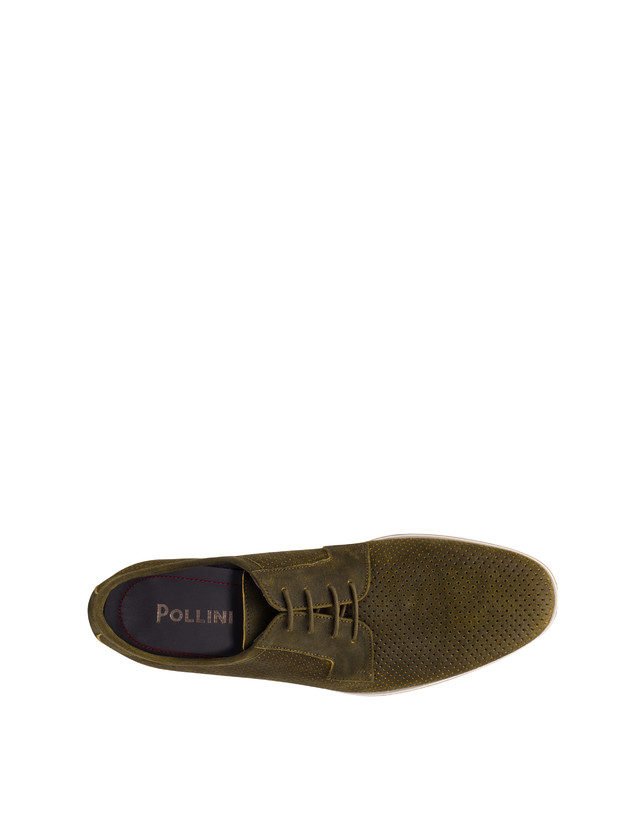 Pollini Derby In Scamosciato Traforato B-light Militare Novità