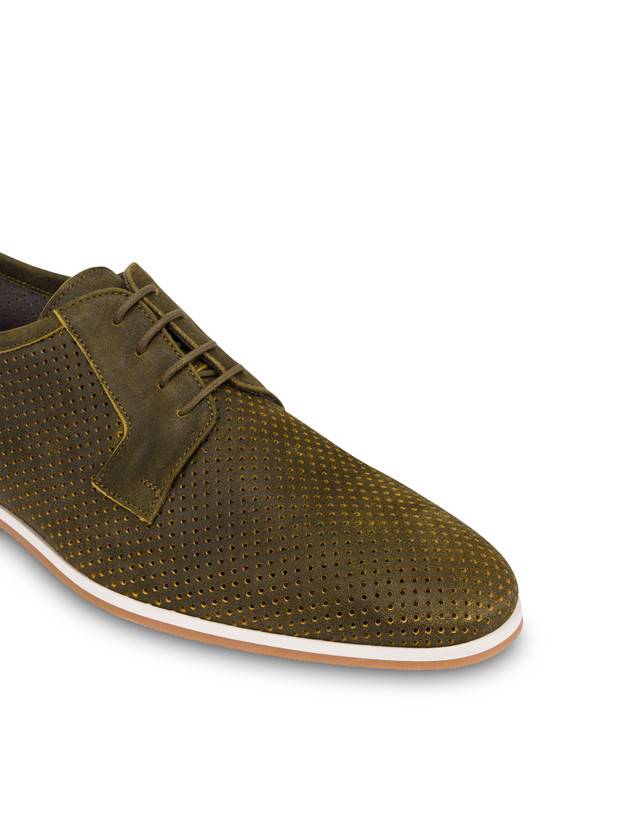 Pollini Derby In Scamosciato Traforato B-light Militare Novità