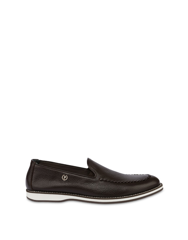 Pollini Mocassini In Vitello Green Field T.moro Presa