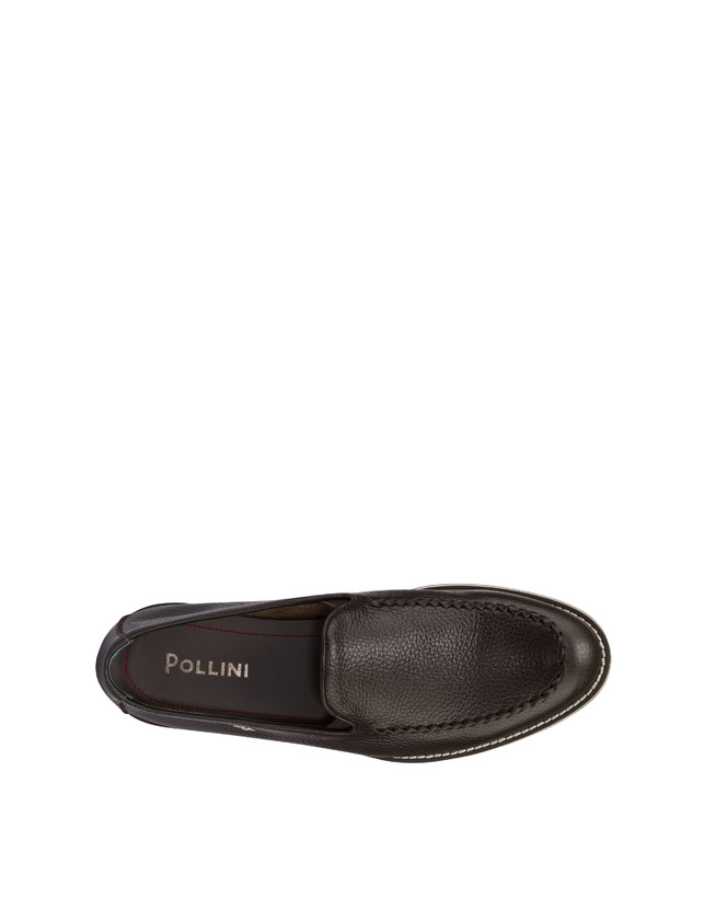 Pollini Mocassini In Vitello Green Field T.moro Presa