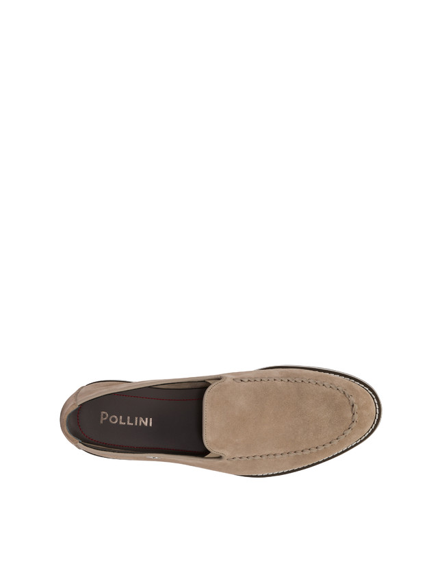 Pollini Mocassini In Crosta Green Field Beige Sconto