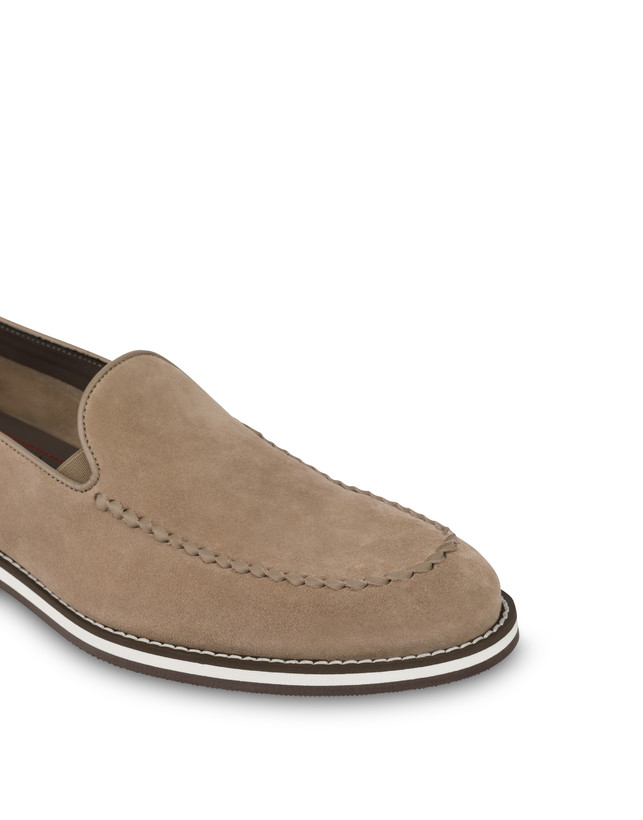 Pollini Mocassini In Crosta Green Field Beige Sconto