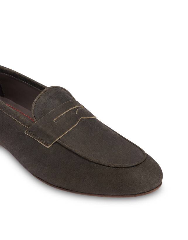 Pollini Mocassini In Scamosciato Flexy Grafite Offerta