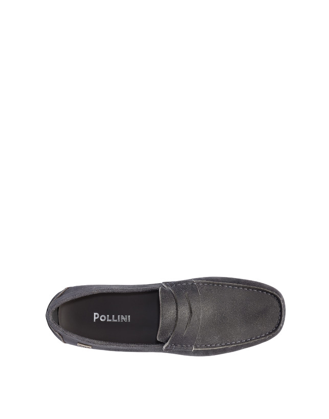 Pollini Mocassini In Capra Drivers Grafite In Vendita