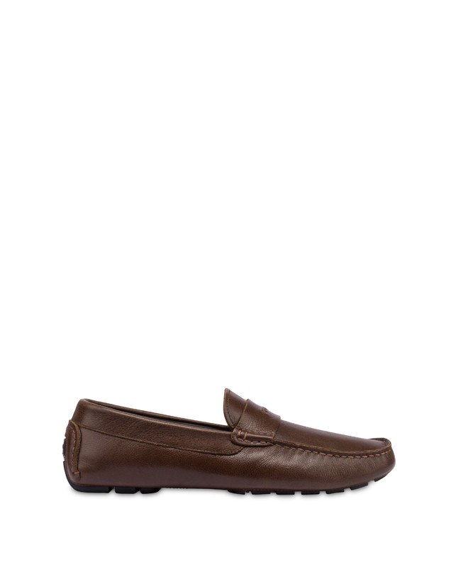 Pollini Mocassini Driver In Vitello Eazy Fango Offerte