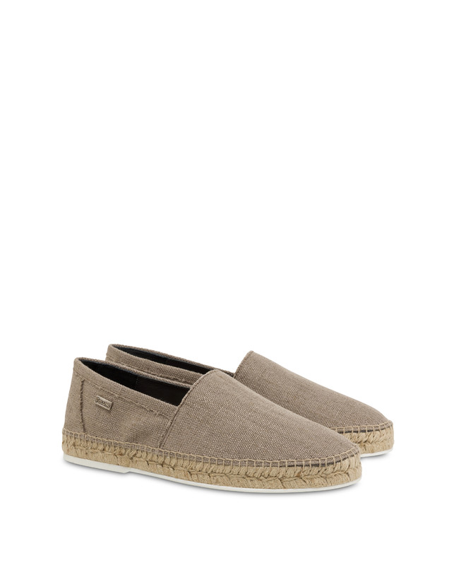 Pollini Espadrillas In Canvas E Vitello Corda Vendita Economica