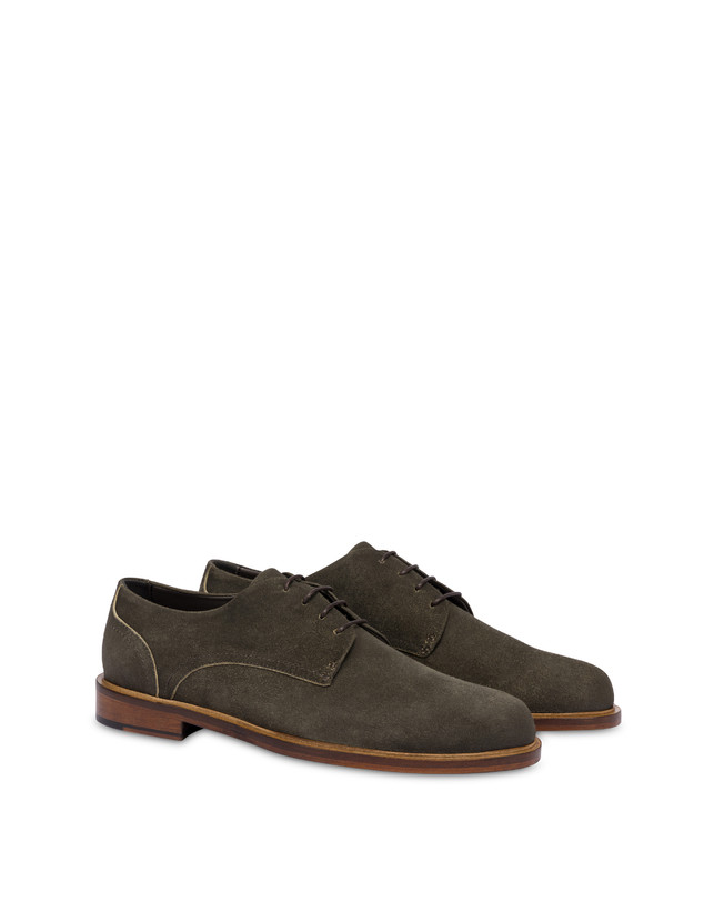 Pollini Derby In Scamosciato Classic Grafite Vendite Flash