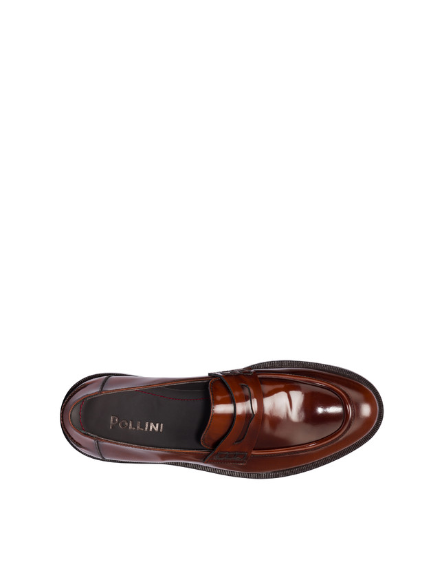 Pollini Mocassini In Vitello Abrasivato 1920 Cuoio In Saldo