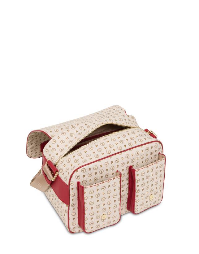 Pollini Borsa A Spalla Multitasche Heritage Logo Classic Avorio/lacca Promozione