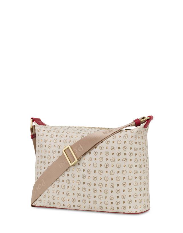 Pollini Borsa Hobo Heritage Logo Classic Avorio/lacca Spedizione Gratuita