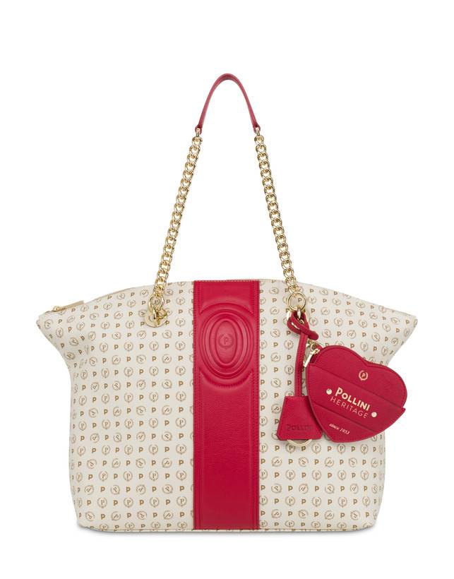 Pollini Tote Bag Heritage 70th Anniversary Avorio/rosso Pezzi Unici
