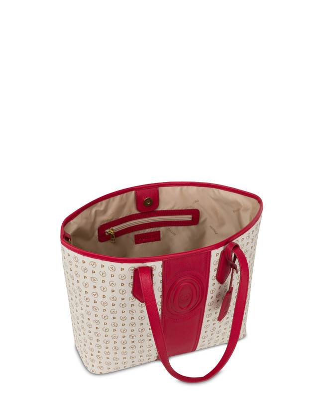 Pollini Shopping Bag Heritage 70th Anniversary Avorio/rosso Soddisfazione Garantita