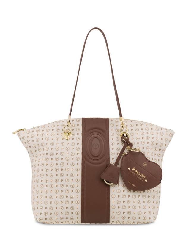 Pollini Tote Bag Heritage 70th Anniversary Avorio/marrone Consegna Veloce