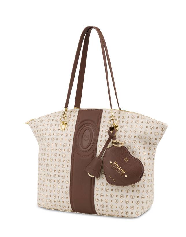 Pollini Tote Bag Heritage 70th Anniversary Avorio/marrone Consegna Veloce