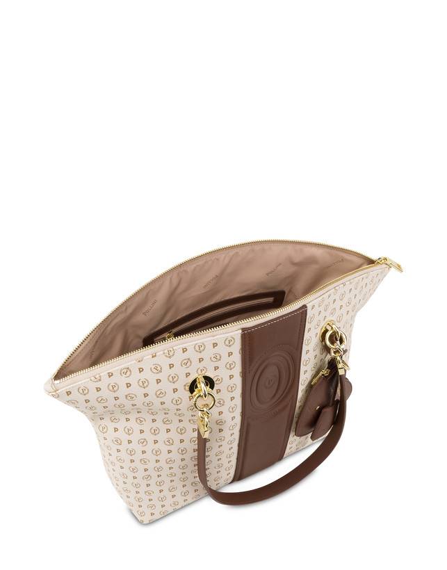 Pollini Tote Bag Heritage 70th Anniversary Avorio/marrone Consegna Veloce